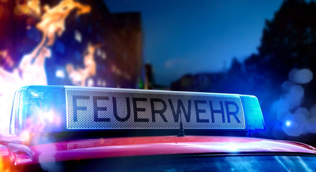 Feuerwehrauto im Einsatz