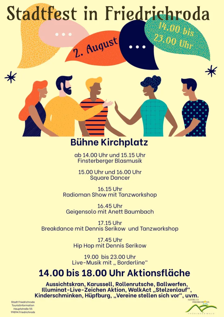 Veranstaltungen in Friedrichroda – Kalenderwoche 31 / 2025