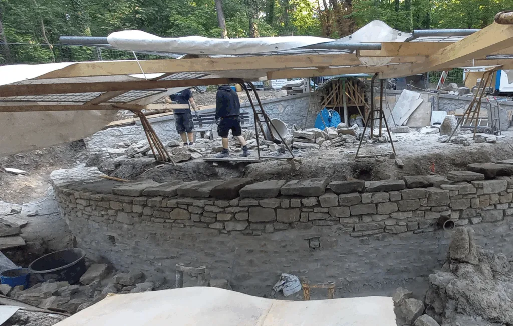 Gartendenkmal „Stadtpark West-Arnoldigarten“ - Baufortschritt August 2025