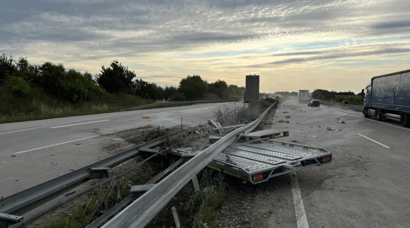 Verkehrsunfall A38 Leinefelde-Worbis Zement