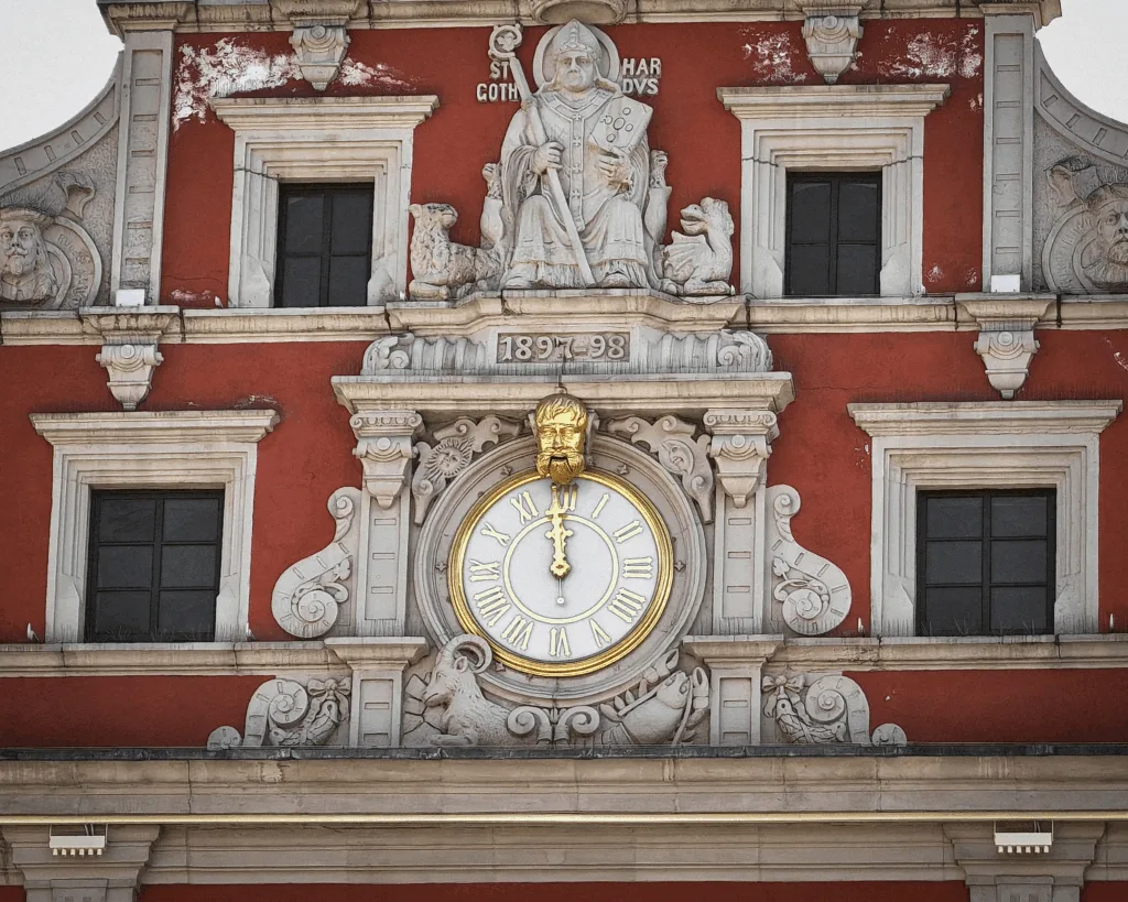 Gotha: Wartung der Uhr am Historischen Rathaus