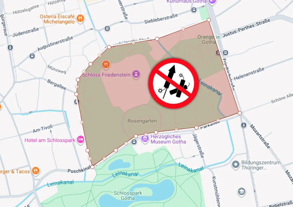 Gotha: Feuerwerksverbot um Schloss Friedenstein und den Schlosspark