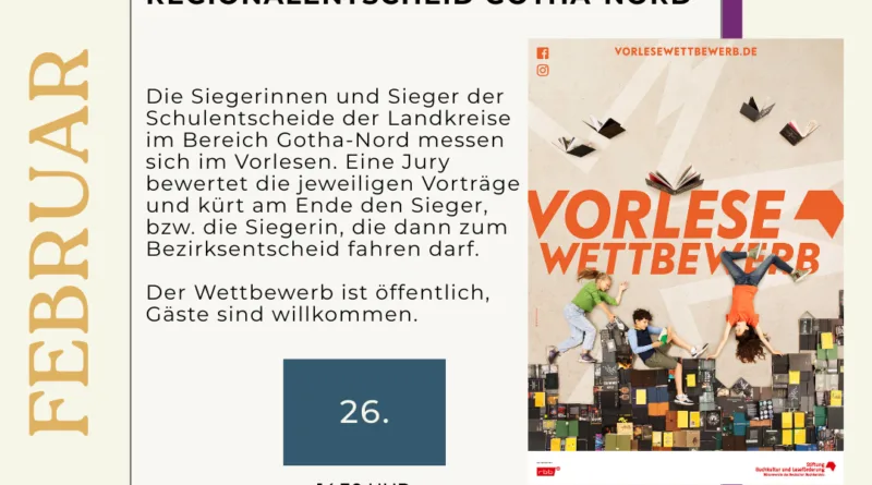 Gotha: Vorlesewettbewerb in der Stadtbibliothek Gotha: Vorlesewettbewerb