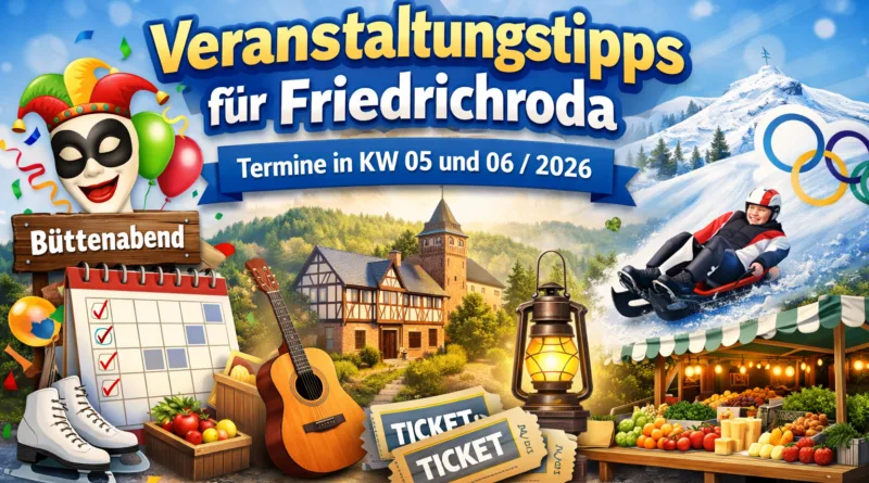 Veranstaltungstipps für Friedrichroda: Termine in KW 05 und 06 / 2026