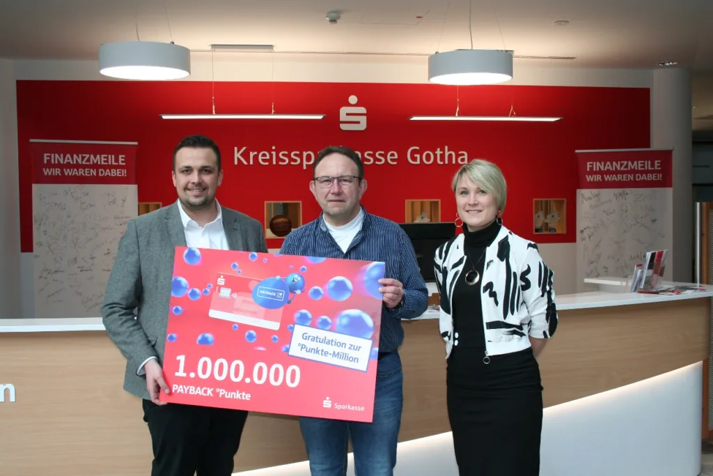 Kunde der Kreissparkasse Gotha gewinnt eine Million PAYBACK °Punkte bei bundesweiter Aktion
