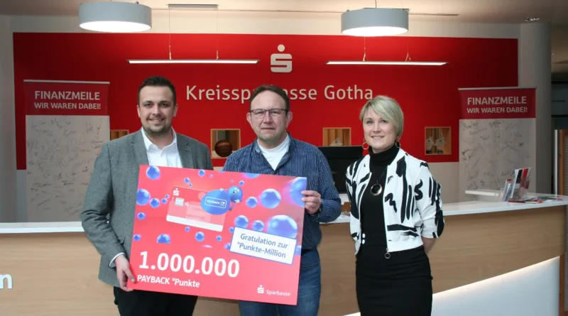 Kunde der Kreissparkasse Gotha gewinnt eine Million PAYBACK °Punkte bei bundesweiter Aktion