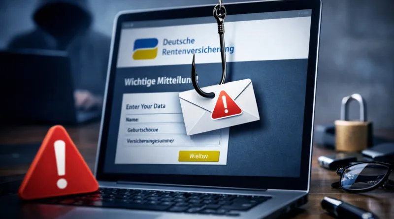 Vorsicht vor Phishing: Betrüger versenden falsche E-Mails im Namen der Deutschen Rentenversicherung