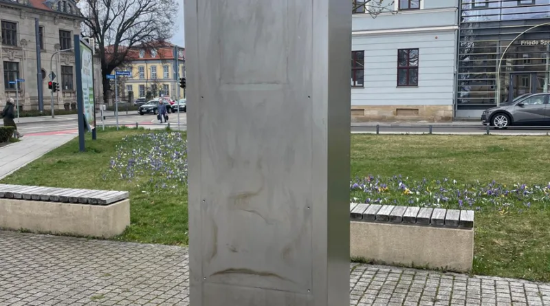 Gotha: Reparaturarbeiten am Gadolla-Denkmal