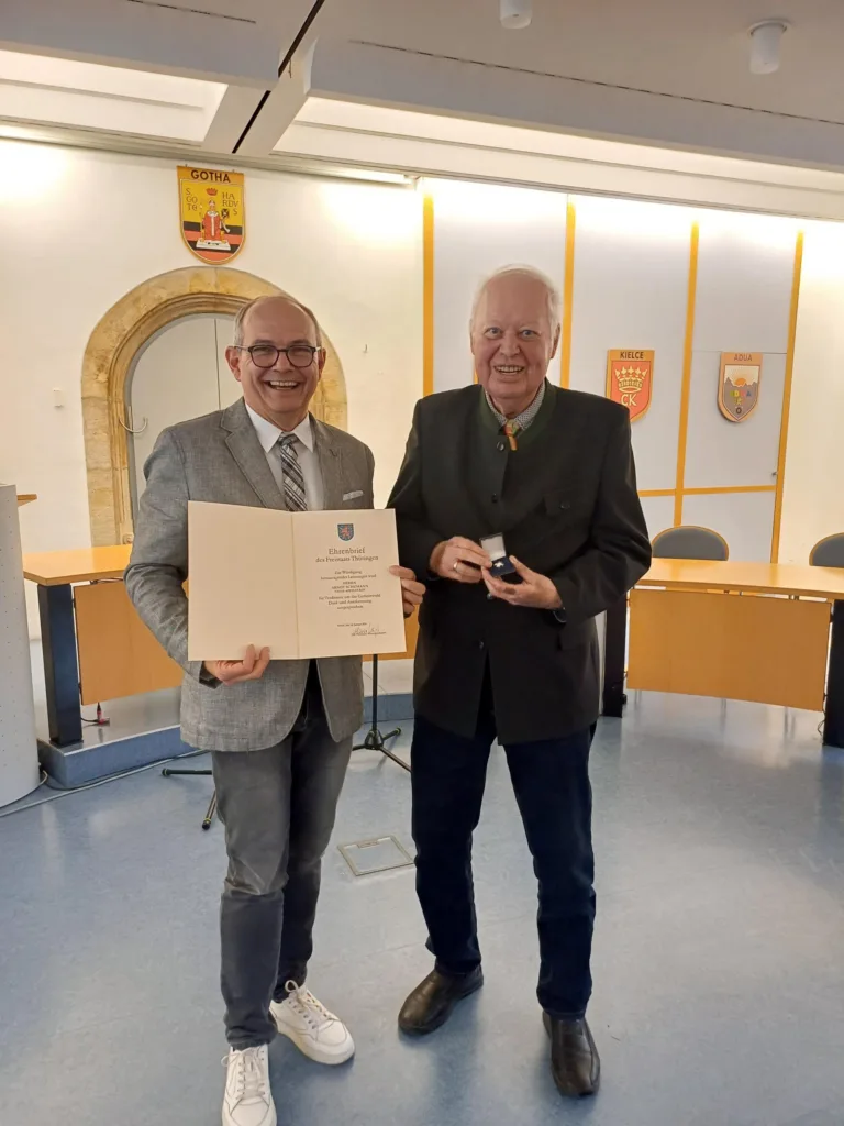 Gotha: Arndt Schumann mit Ehrenbrief des Freistaats Thüringen ausgezeichnet