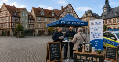 Ohrdruf: Polizei lädt zu Kaffee und Bürgergesprächen auf den Markt ein