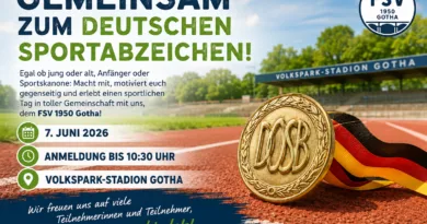 Gotha: Sportfest im Volksparkstadion lädt zum Deutschen Sportabzeichen ein