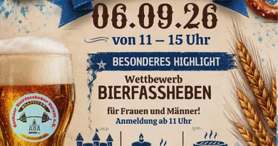 Gotha: Frühschoppen am Schmalen Rain mit Bierfassheben Gotha: Frühschoppen am Schmalen Rain mit Bierfassheben