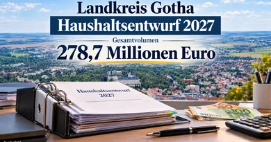 Landkreis Gotha legt Haushaltsentwurf 2027 vor: 278,7 Millionen Euro Gesamtvolumen